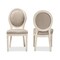 Baxton Studio Louis French Inspired Grey Fabric Upholstered and White Finished Wood Dining Chair, PK2 201-2PC-12331 - alternate 6